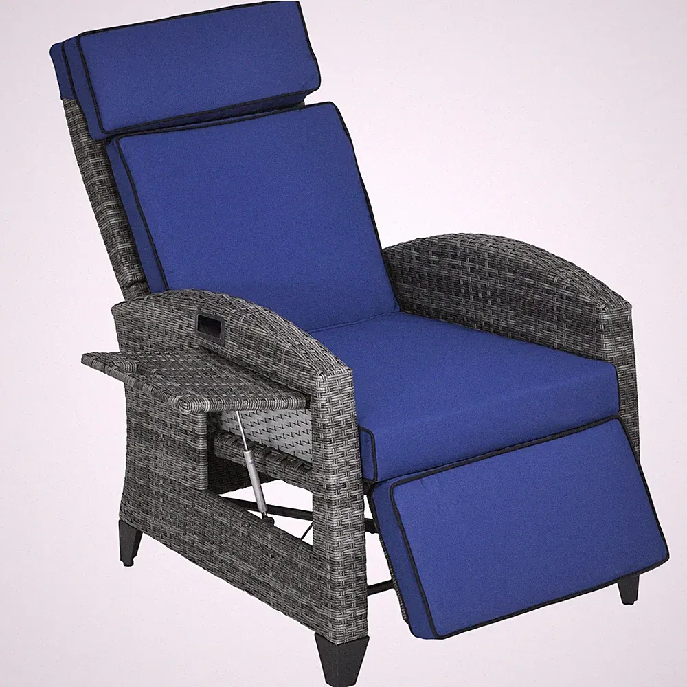 Adjustable Outdoor Recliner Patio Lounge Chair for Garden