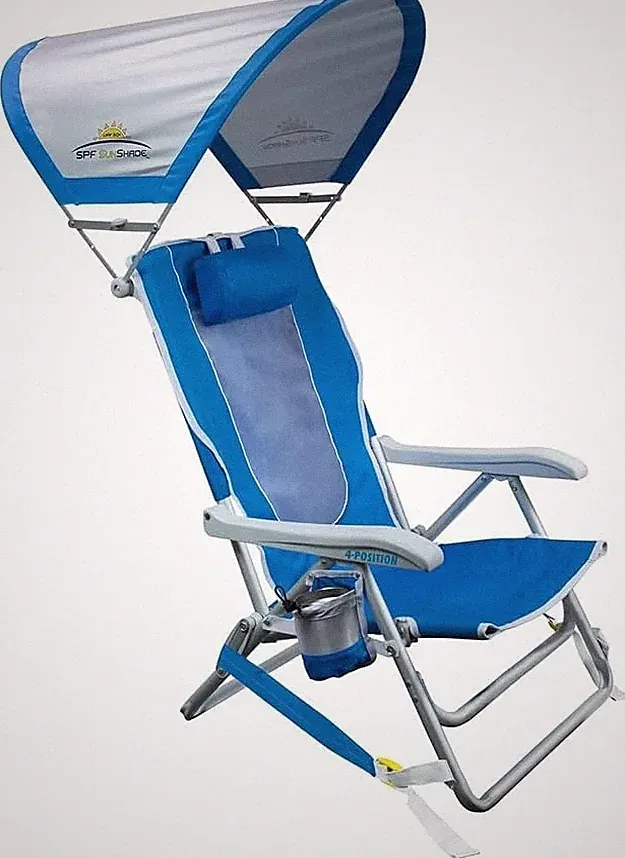 Reclining Beach Chair GCI Blue